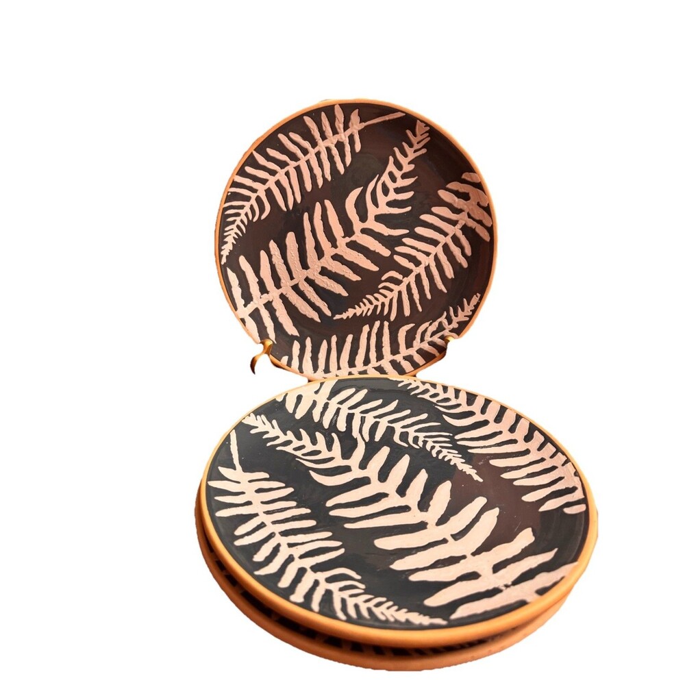 Mud Pie 8.5" SALAD Plate A SET OF 3